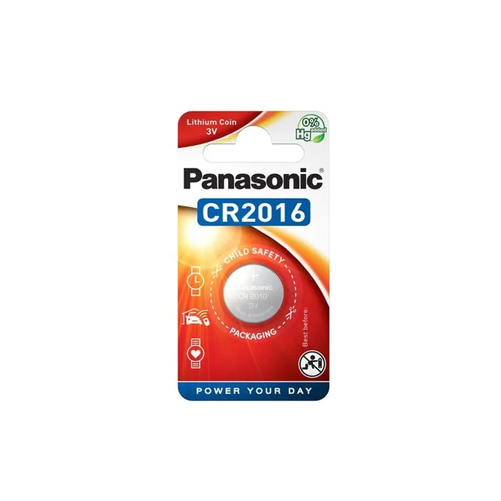 Батарейка Panasonic CR 2016 BLI 1 LITHIUM